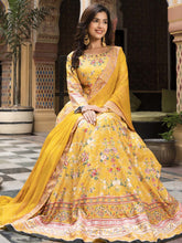 Printed Art Silk Anarkali Suit Set With Dupatta